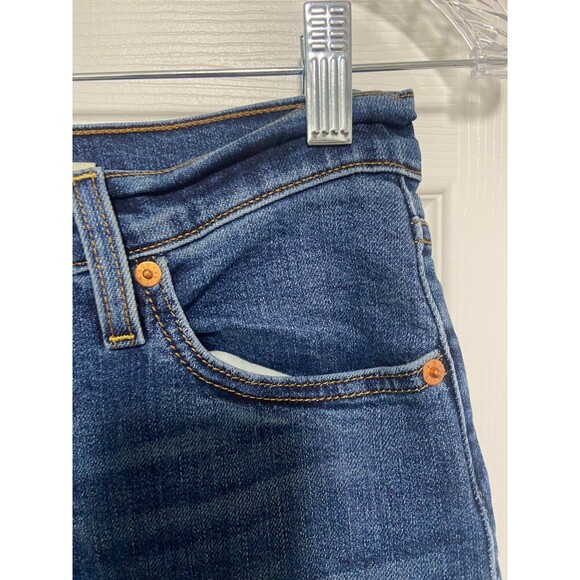 Levi's Jeans Women's 27 On My Honor Blue Denim Ribcage Straight Ankle Button Fly - Picture 9 of 16